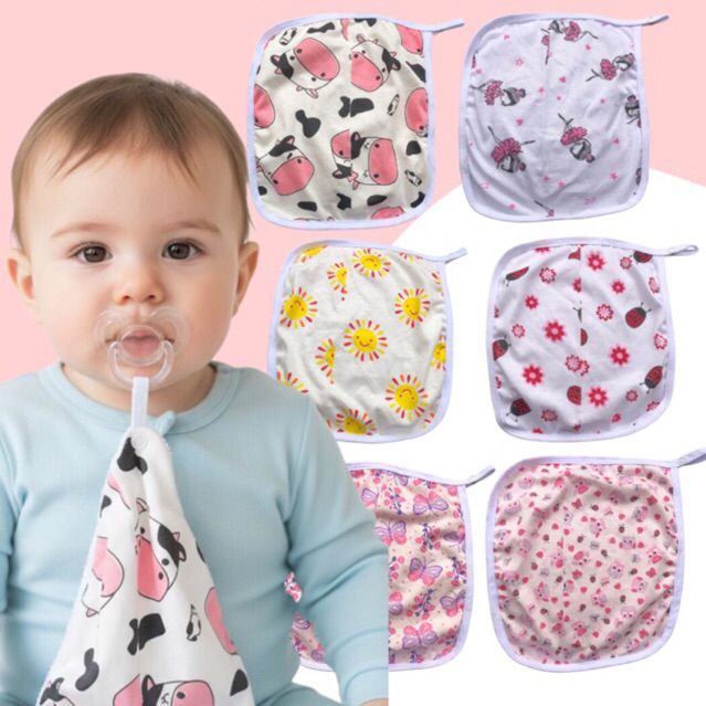 PANINHO FRALDINHAS DE BOCA PARA BEBÊ 100% ALGODÃO BABETE PRENDEDOR DE CHUPETA ENXOVAL MATERNIDADE
