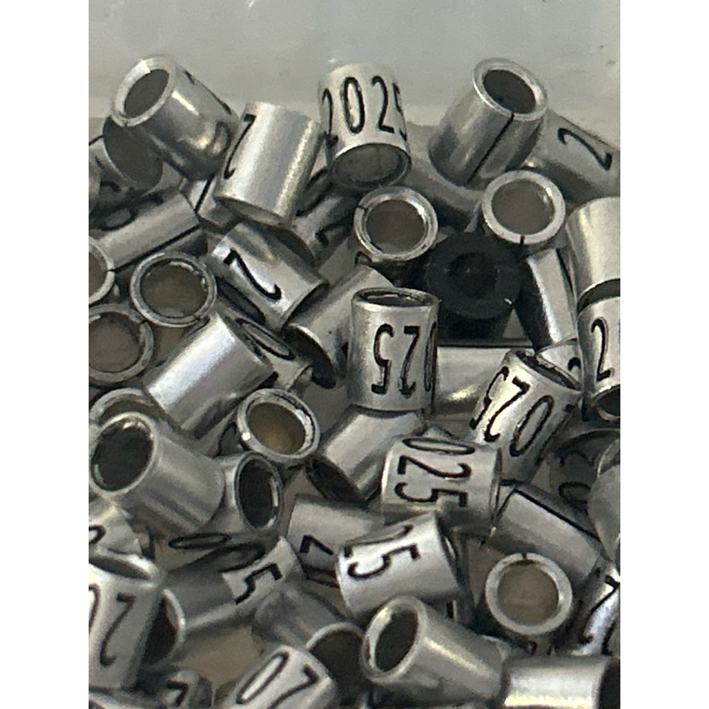 Anilhas 2.8mm ABERTAS alumínio Canário da terra, tico tico e azulão. ADULTOS