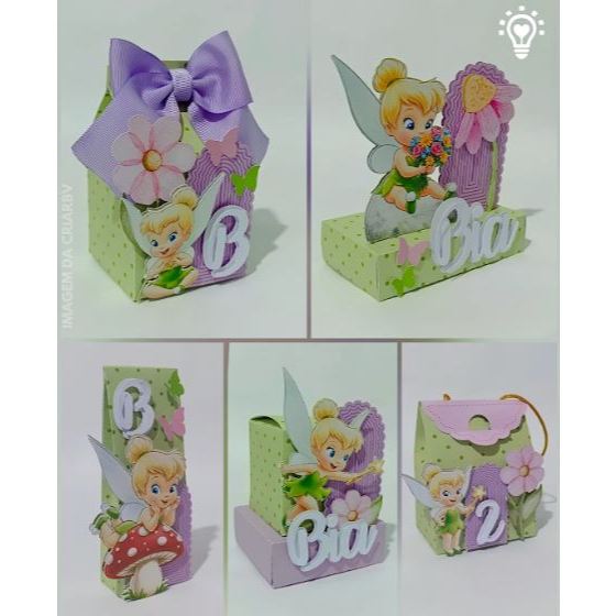 Kit Festa Sininho Personalizado de Luxo / Lembrancinhas Infantil / Caixinhas de Aniversario Premium.