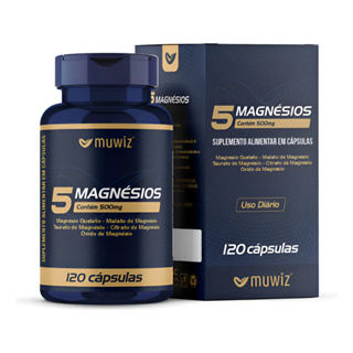 5 Magnésios 120 Cápsulas 500mg - Muwiz em Oferta na Shopee