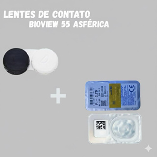 Par de Lente de Contato Bioview 55  com Estojo Premium Incluso em Oferta na Shopee