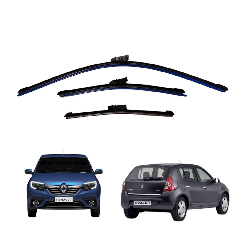 Kit 3 Palheta Parabrisa Dianteira Sandero/ Logan (apartir de 2015) em Oferta na Shopee