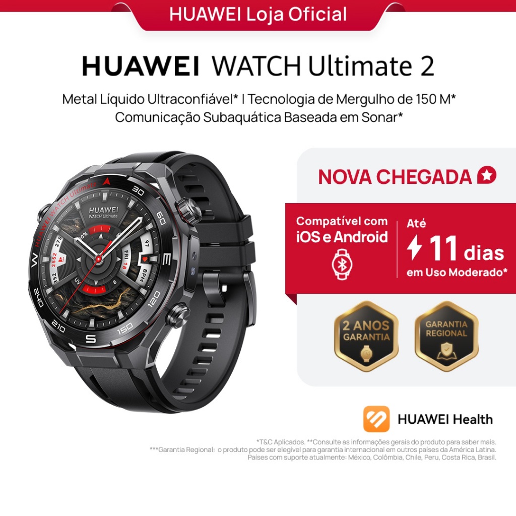 HUAWEI WATCH Ultimate 2 | Smartwatch Relogio |  Tecnologia de Mergulho de 150 M | Chamadas eSIM