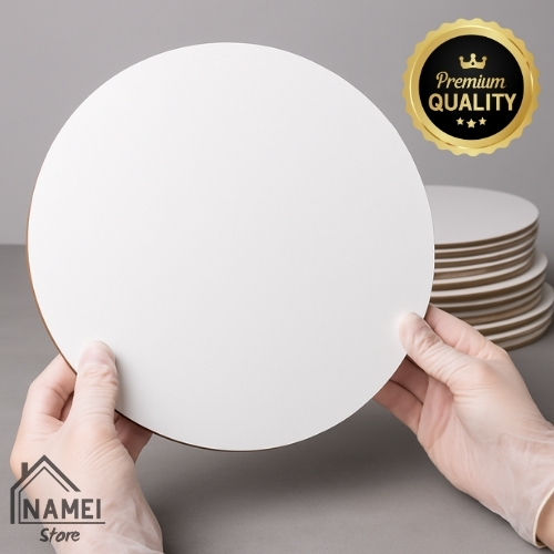 Kit 10 Base Para Bolo Rígido Cake Board De Mdf 3Mm Redondo Tabuleiro  Madeira Prato Bolo Bentô Cake