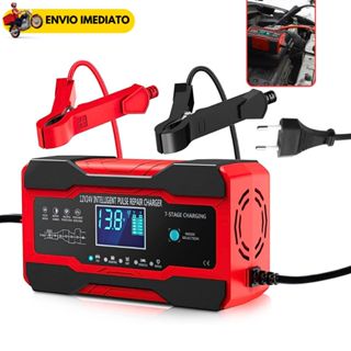 Carregador de bateria automotivo inteligente 12 V - Display Digital Automático Energia Reparação Puls em Oferta na Shopee