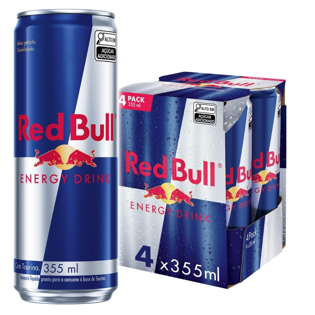 Pack de 4 latas Red Bull Energético, Energy Drink, 355ml em Oferta na Shopee