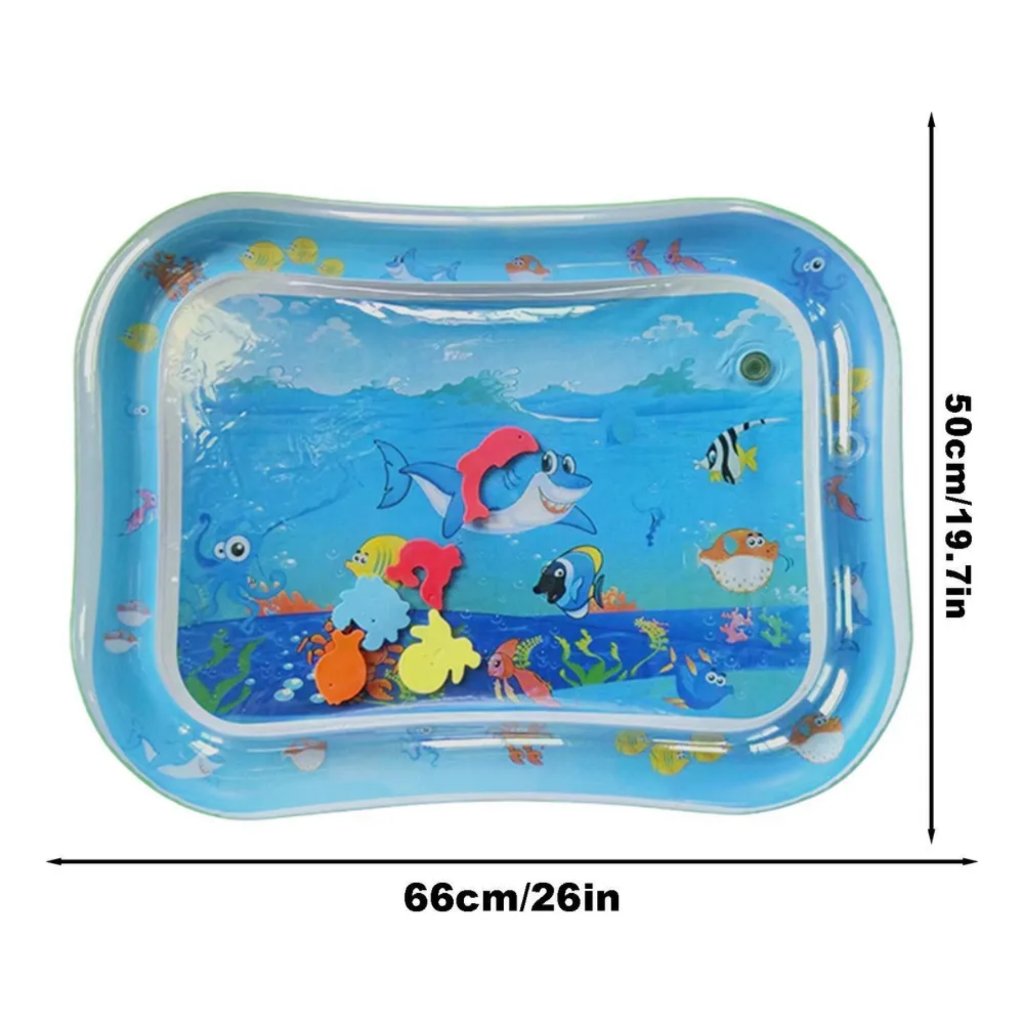 Tapete de Água Infantil Bebê Boia Inflável com Água Almofada de Atividade Sensorial Menino e Menina