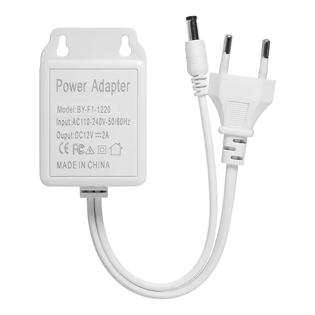 Fonte externa para camera de segurança DRH-1201 versão 12v pino 5,5mm BY-F1-1220 completo