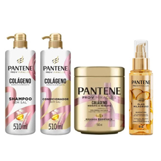 Kit Completo Pantene Colágeno – Sh 510ml + Cond 510ml + Máscara 550ml + Óleo Milagroso 95m - 4 Itens em Oferta na Shopee