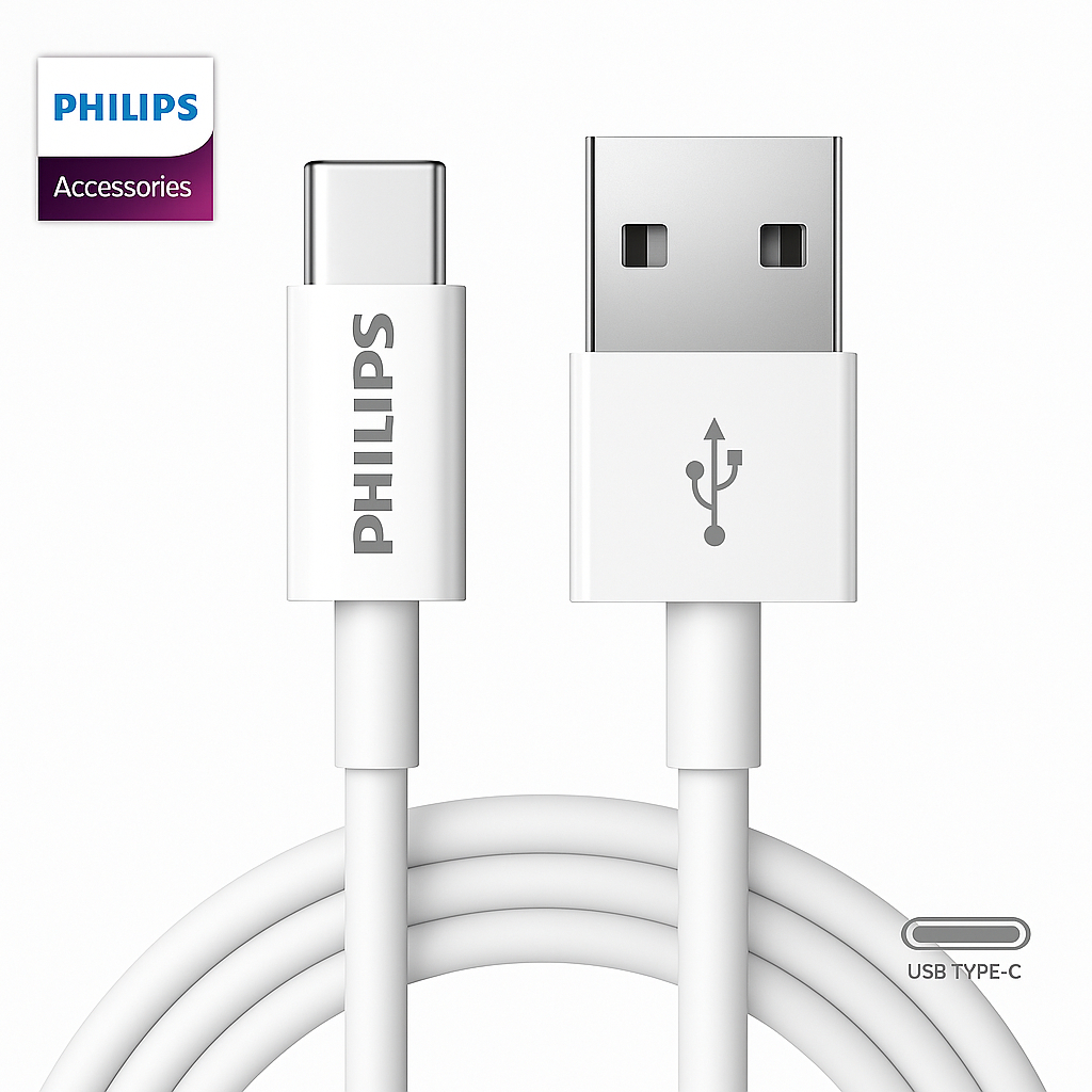 Cabo Usb Turbo Tipo C Philips Original Carregamento Rapido 1.2 Metro Série Premium Alumínio em Oferta na Shopee