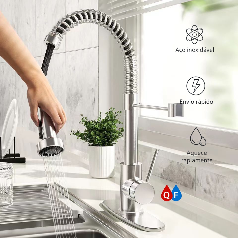 Torneira De Cozinha Gourmet Com Mesa Removível/Pulverizador De Parede