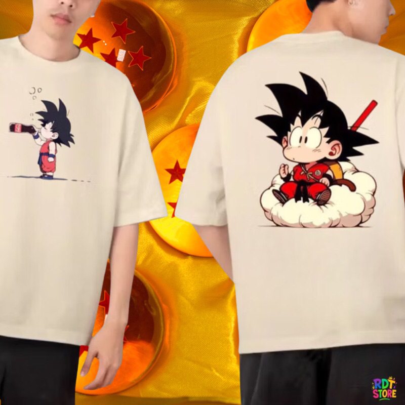 Camiseta lançamento personagem Goku DRAGON BALL Z Kuririn Camisa casual streetwaer 100% Algodão em Oferta na Shopee