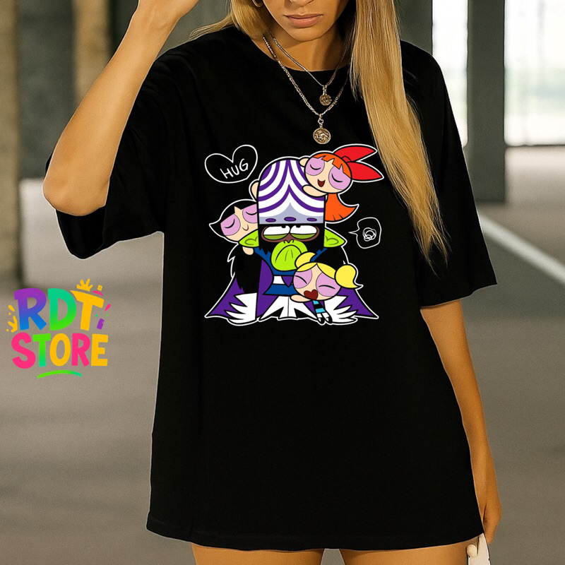 Camiseta Personagem Cartoon As meninas super poderosas macaco T shirt Feminina estampa engraçada