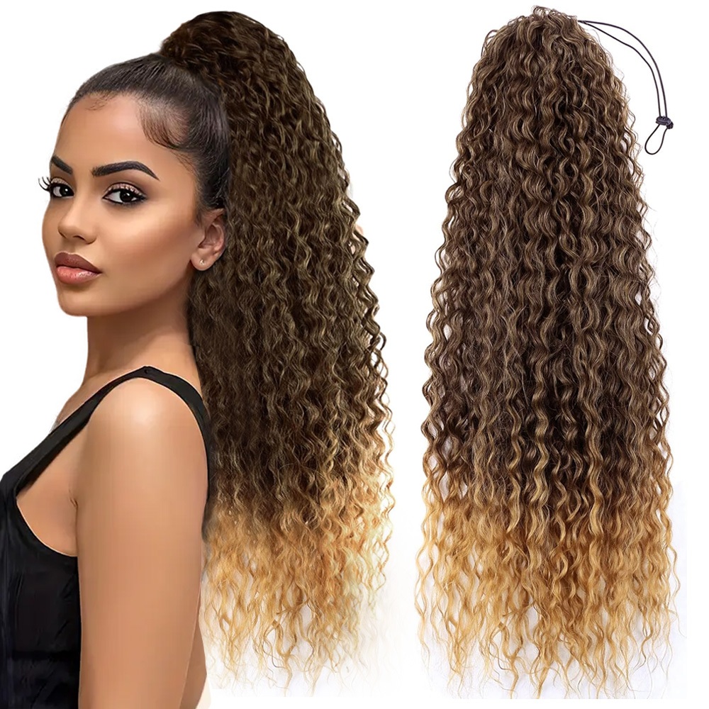 Marvelous Hair Rabo de Cavalo Encaracolado Cabelo Orgânico 100cm