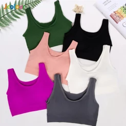 Jcolour Kit 2 Sutia Top Colete Esportivo Sem Costura Confortável Com Bojo Regata Casual Cor Sortidas