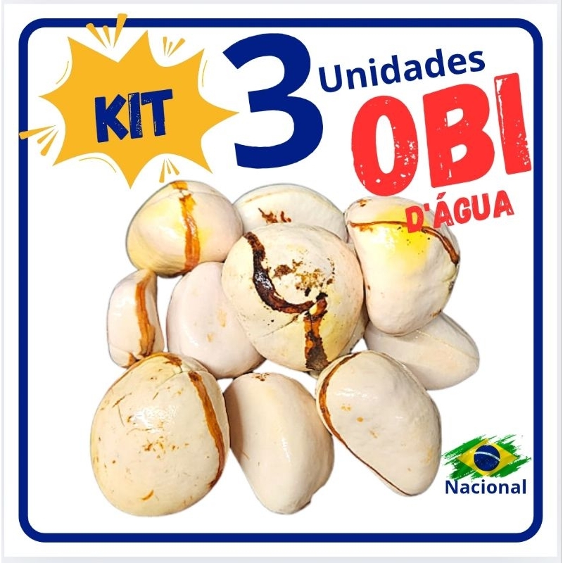 Obi Branco Natural Obi D'água Uso Religioso e Espiritual kit com 3 unidades