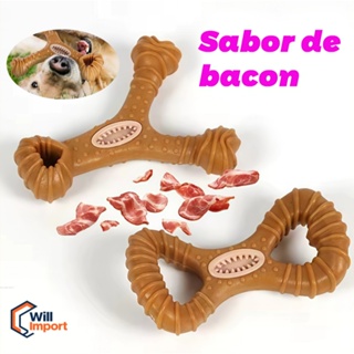 Brinquedo de Mastigar para Grandes Cachorro Limpeza Dental Moagem Resistente e Sabor Bacon em Oferta na Shopee