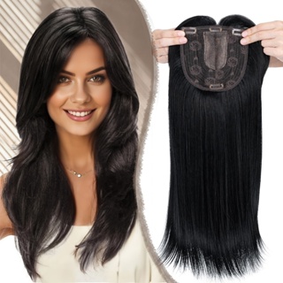 Toppers De Cabelo De 45 Cm Com Franja Para Mulheres Fibra Orgânica Queda em Oferta na Shopee