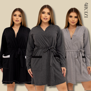 Robe Roupão de Amamentar Gestante Manga Longa de Algodão Confortável Inverno em Oferta na Shopee