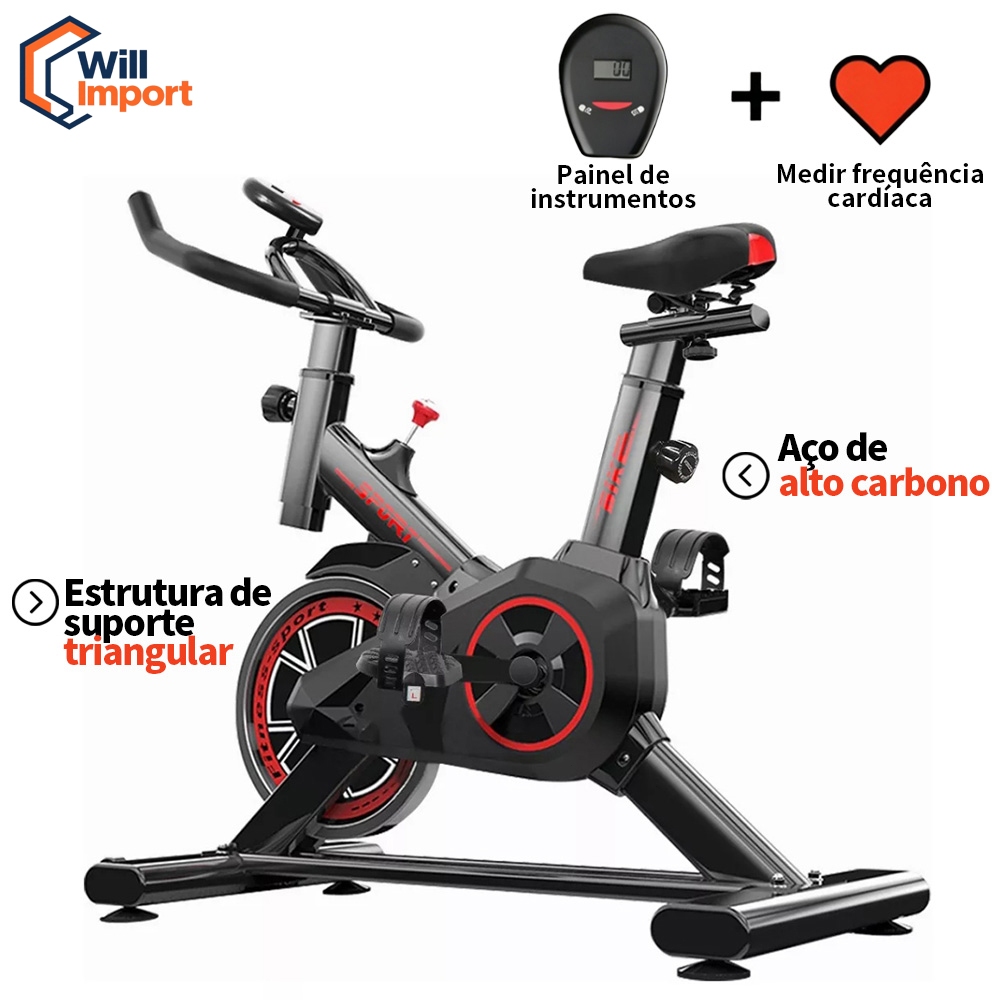 🔥Bicicleta Bike Ergometrica Spinning Detecção De Frequência Cardíaca Academia Fitness Pro...