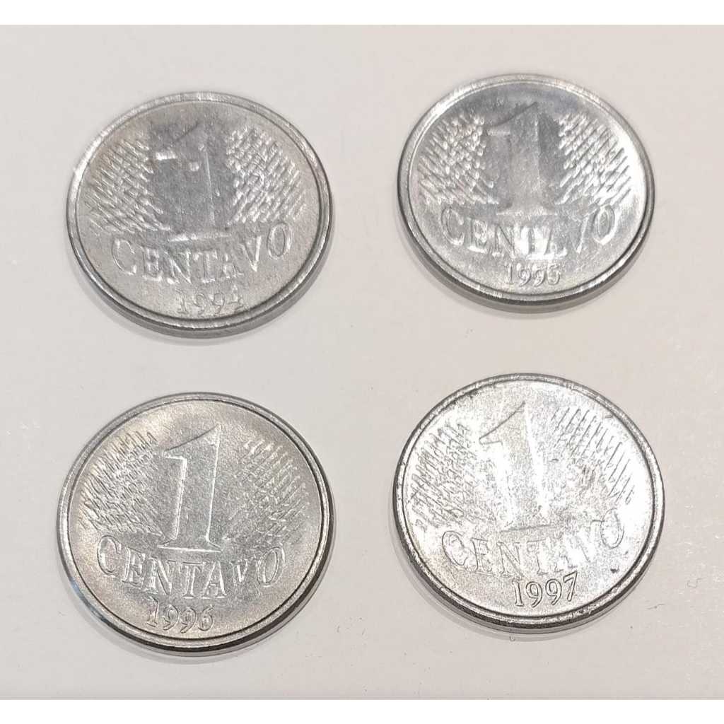 4 moedas de 1 centavo de Real primeira familia em Oferta na Shopee