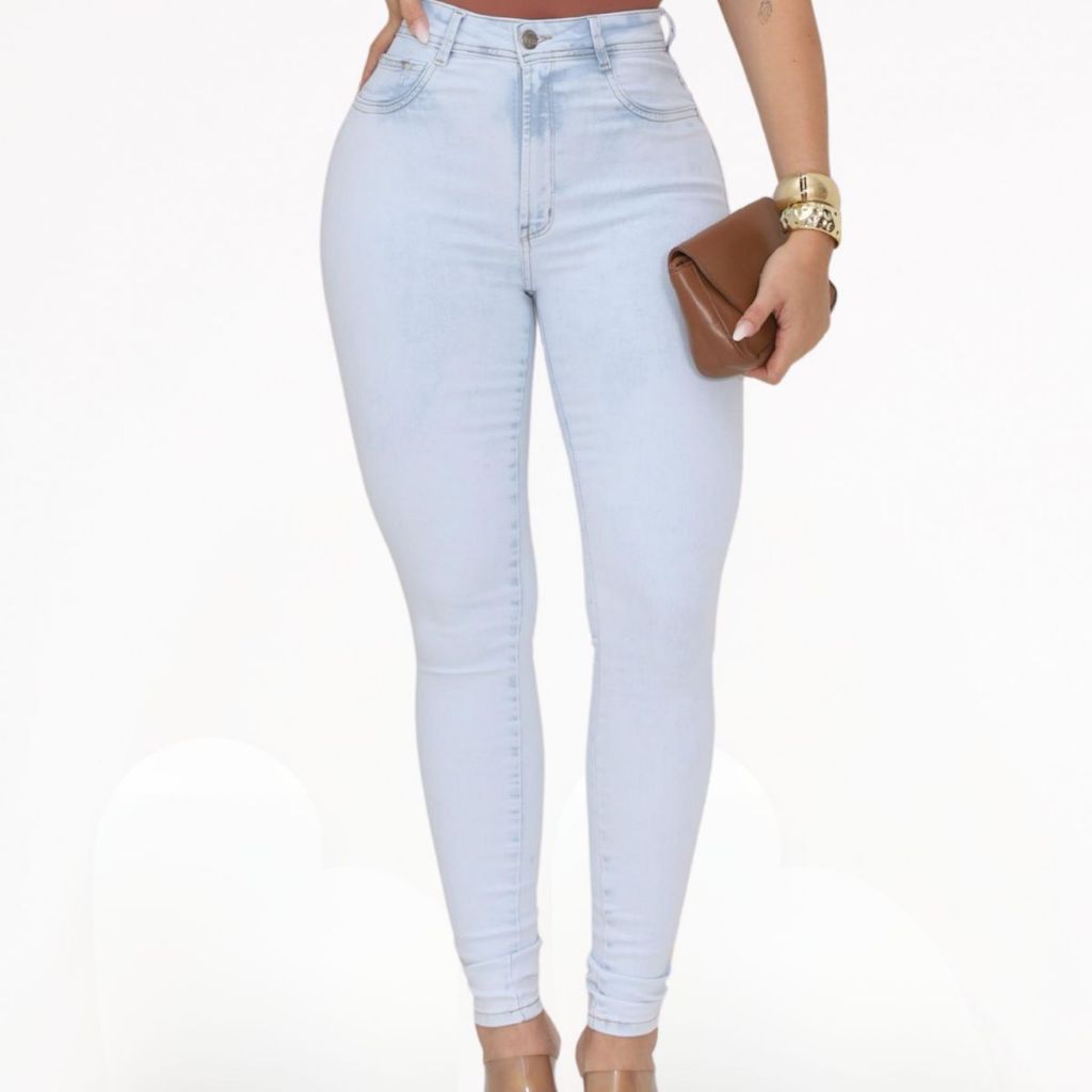 Calça Jeans Feminina Premium Marmorizada – Modela o Corpo e Levanta Bumbum Carmen Carmenere