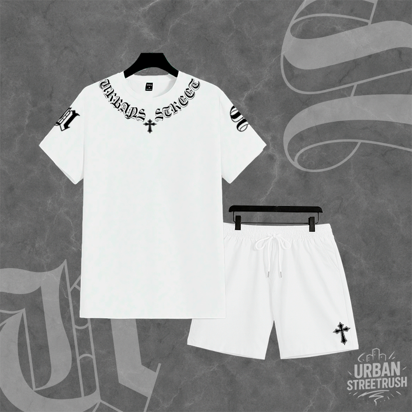 Conjunto Urbans Street Rush – Camiseta 30.1 Algodão Gola Estilizada + Bermuda Tactel Premium — imagem 2 de 2