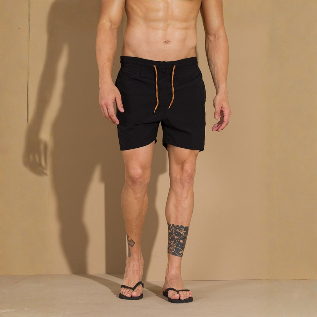 Bermuda Short Tactel Masculina Leve com Elastano Corrida Academia Elástico Cordão Ajustável