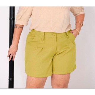 SHORTS PLUS SIZE ALFAIATARIA EXTRA  MEIO COXA ,MODA SOCIAL em Oferta na Shopee