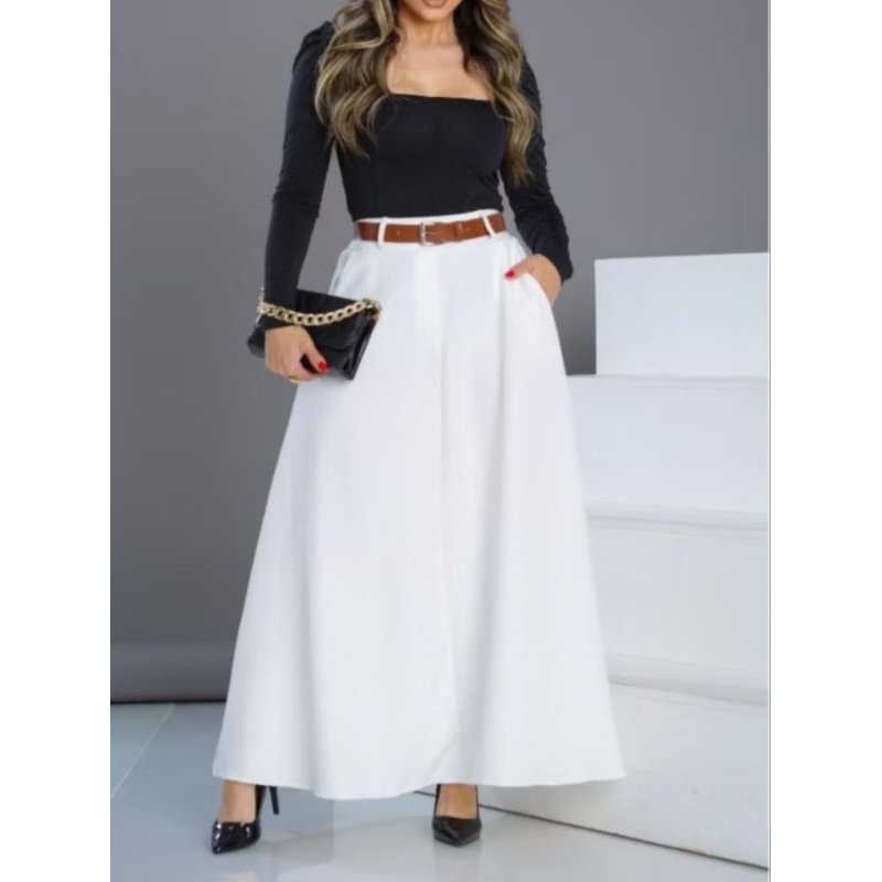 SAIA RODADA LONGA EVANGELICA TECIDO  SENSORIALE em Oferta na Shopee