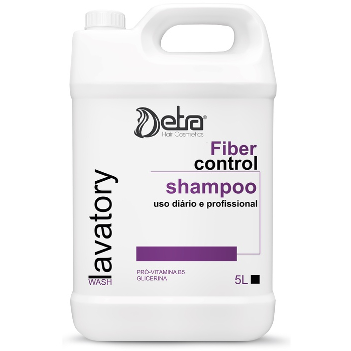 Shampoo Galao Lavatorio Fiber Control Perolado 5 Litros - Detra Hair Cosmeticos