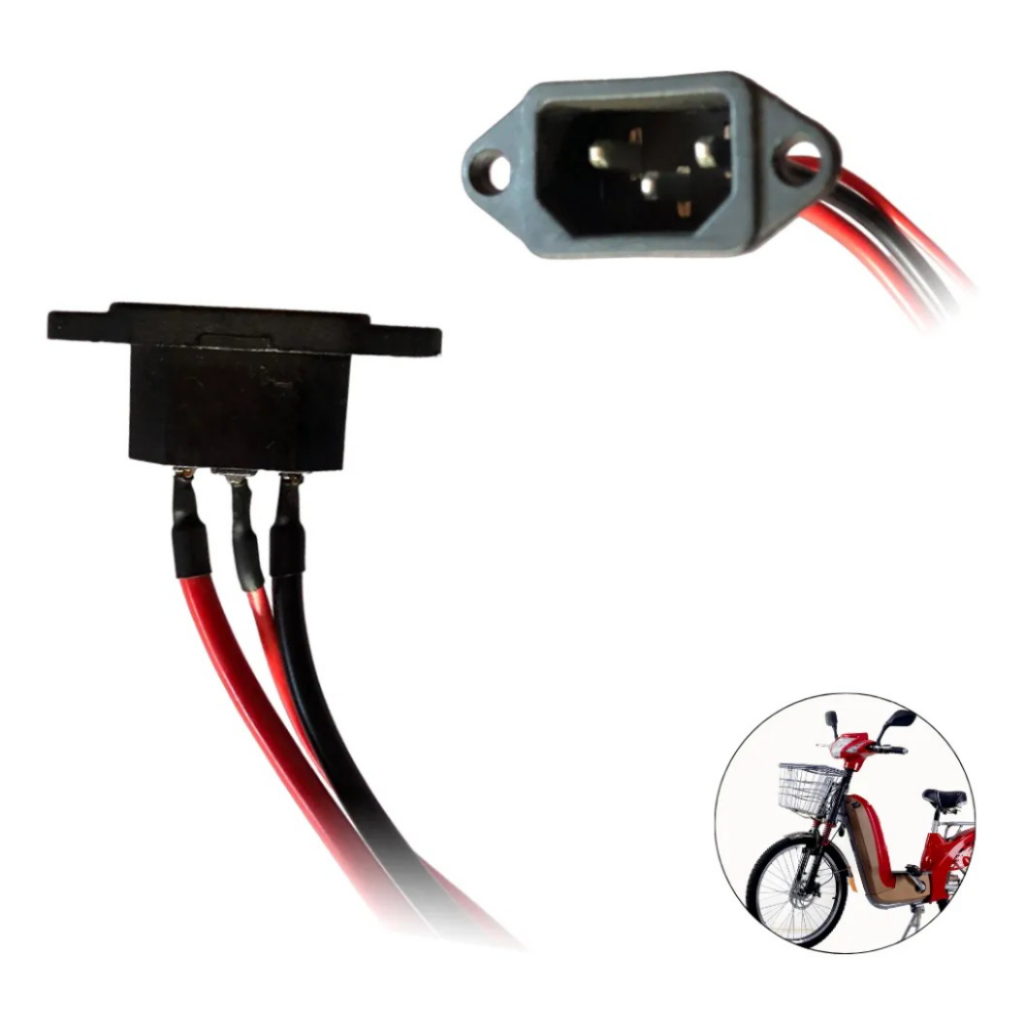 Conector Do Cabo Alimentador Para Bicicleta Elétrica Modelo 350W48V Marca Sousa Motos em Oferta na Shopee