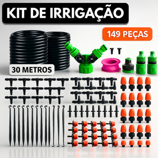 Kit Irrigador 30m para Irrigação de Jardim Completo Horta Dispositivo Gotejamento em Oferta na Shopee