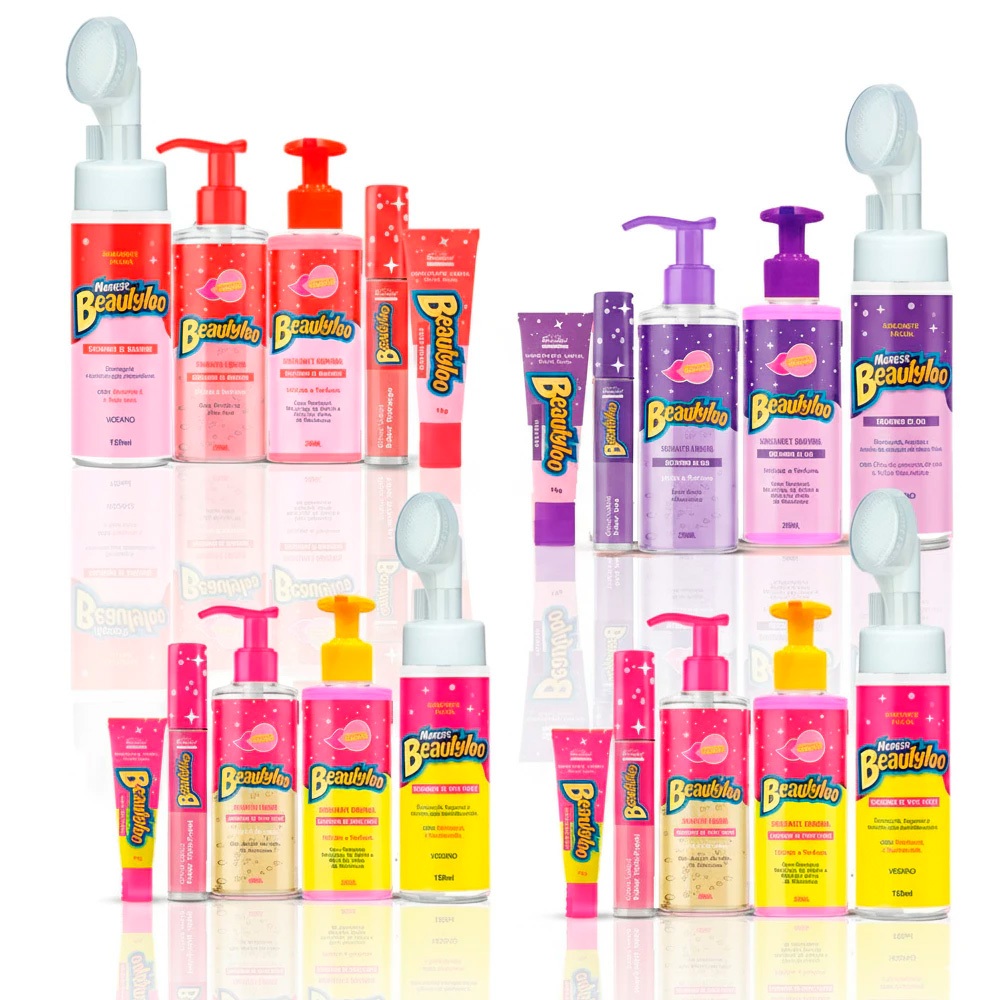 Kit Linha Beautyloo Skin Care Completo Cheirinho de Chiclete Face Beautiful em Oferta na Shopee