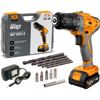 Furadeira Parafusadeira A Bateria 12v WF 12K3.2 LI-ION  Com Kit De Brocas  Wap em Oferta na Shopee