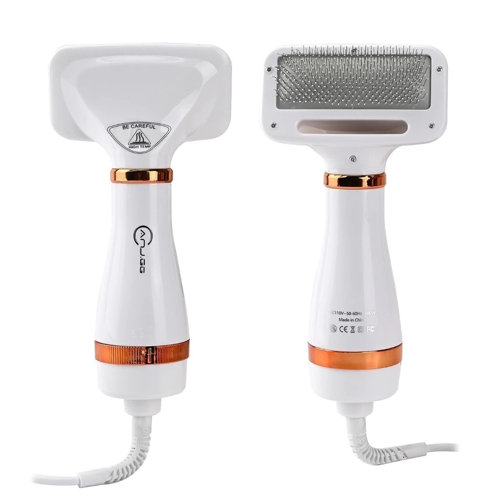 Escova Pet Secadora Elétrica 110V | Seca e Remove Pelos de Gatos e Cachorros – Envio Rápido