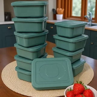 Kit 10 Potes Plástico 1L Retangular com Tampa Hermética Livre de BPA Organizadores Cozinha em Oferta na Shopee