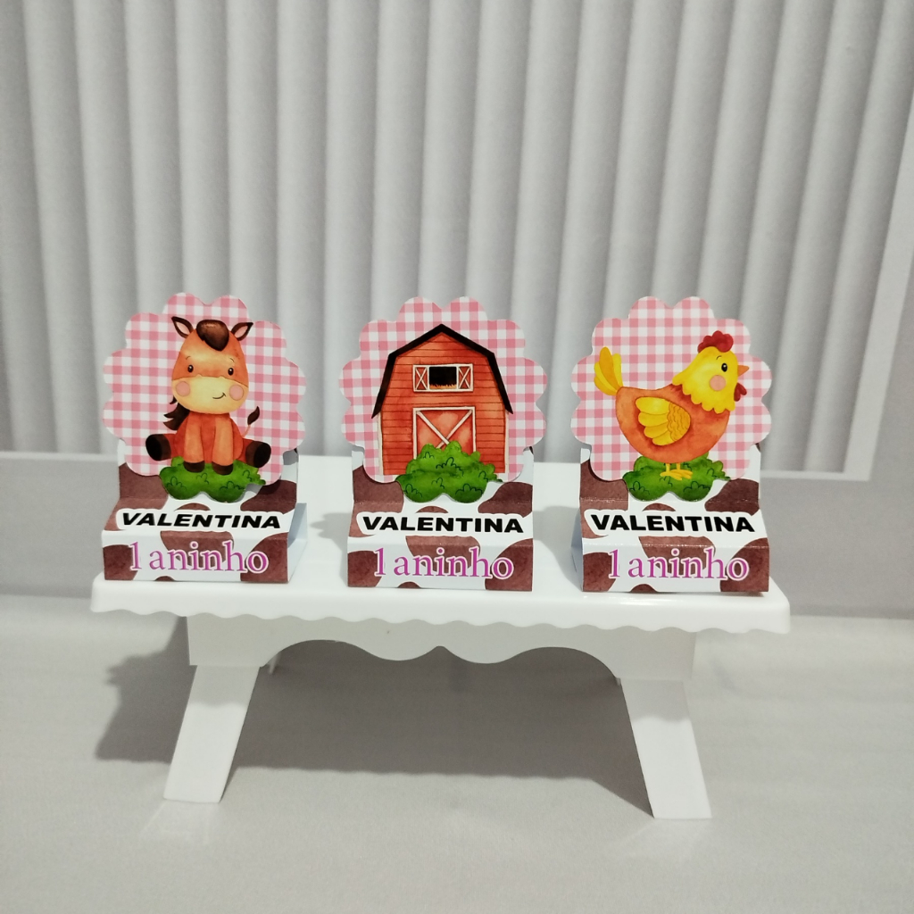PORTA BIS DUPLO,PERSONALIZADO, TEMA FAZENDINHA ROSA (PEGUE E MONTE) LEMBRANCINHA/DECORAÇÃO/ANIVERSÁRIO/FESTA INFANTIL