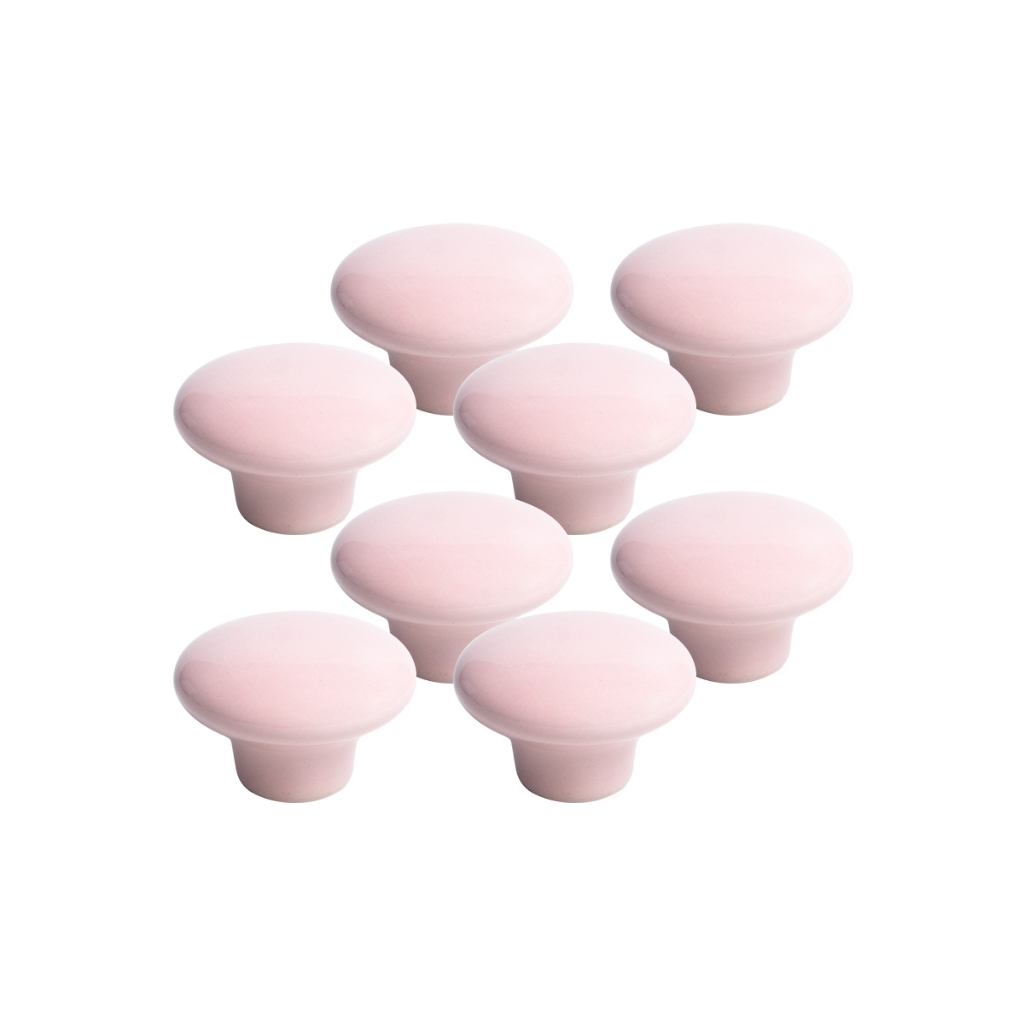 8 Puxadores em Cerâmica Liso Luxo Porcelana Armário 38mm
