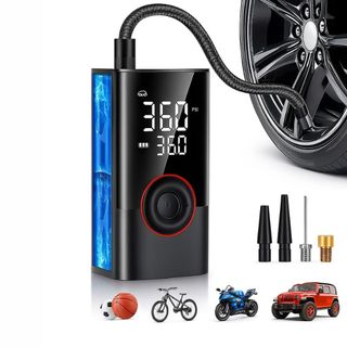 Bomba de Ar Calibrador Digital Portátil Recarregável com Powerbank Compressor Elétrico pa…