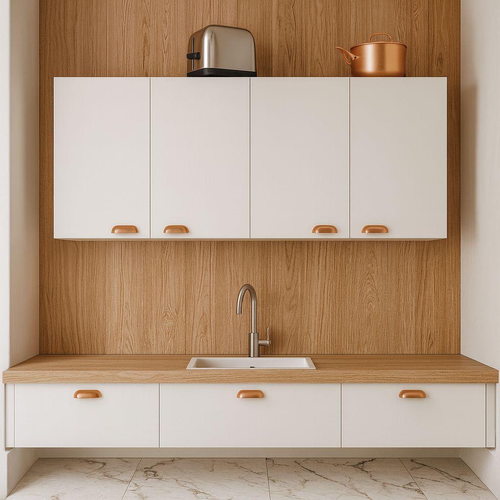 Armário Aéreo 120cm Estilo Retrô com 4 Portas para Cozinha