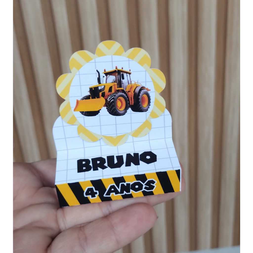 Porta Bis Duplo personalizado Trator l Lembrancinha Personalizadas l Aniversário Infantil l Mimos Festa Infantil