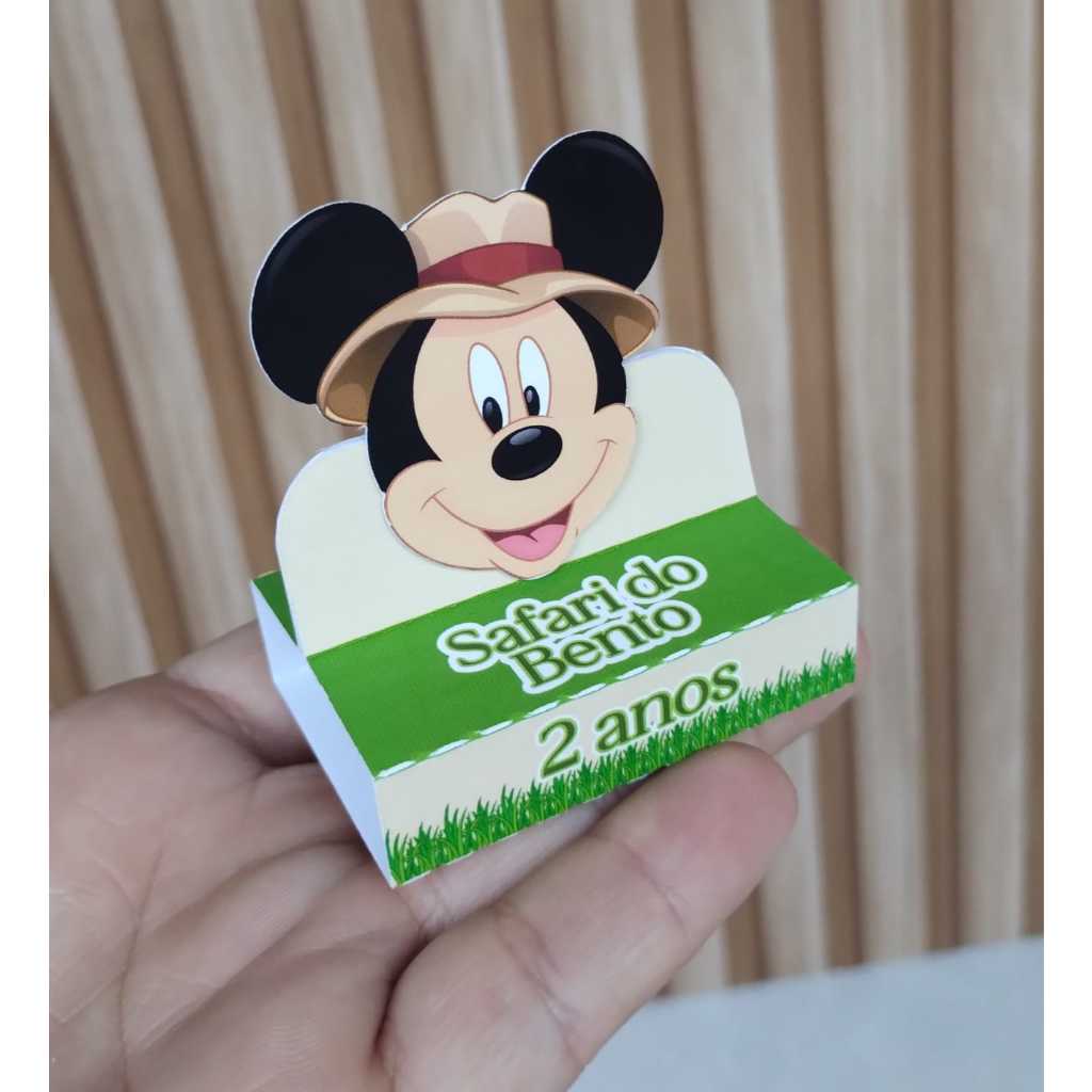 Porta Bis Duplo personalizado Safari do Mickey l Lembrancinha Personalizada l Aniversário Infantil l Mimo Festa Infantil
