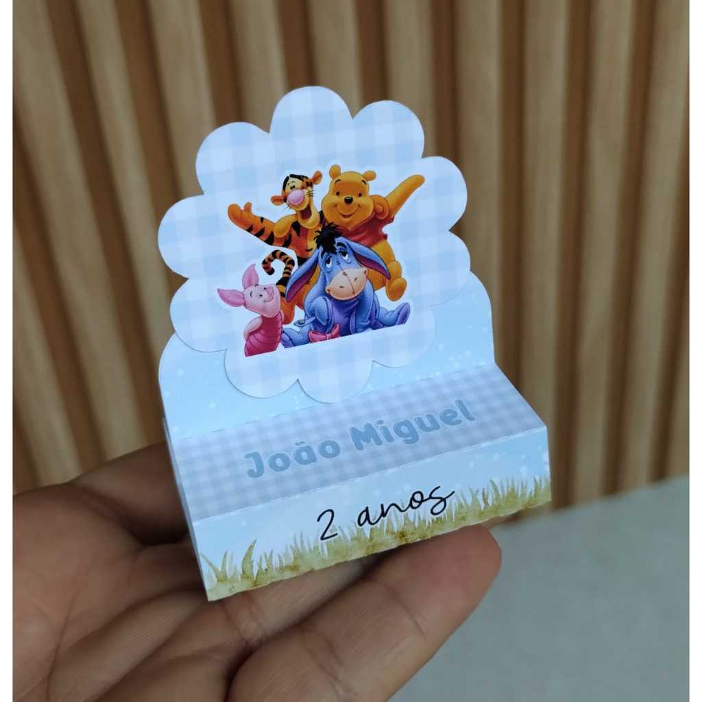 Porta Bis Duplo personalizado Ursinho Pooh l Lembrancinha Personalizadas l Aniversário Infantil l Mimos Festa Infantil