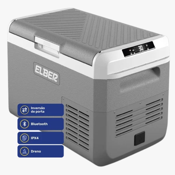 GELADEIRA PORTATIL ELBER 25LTS BIVOLT 12/24V