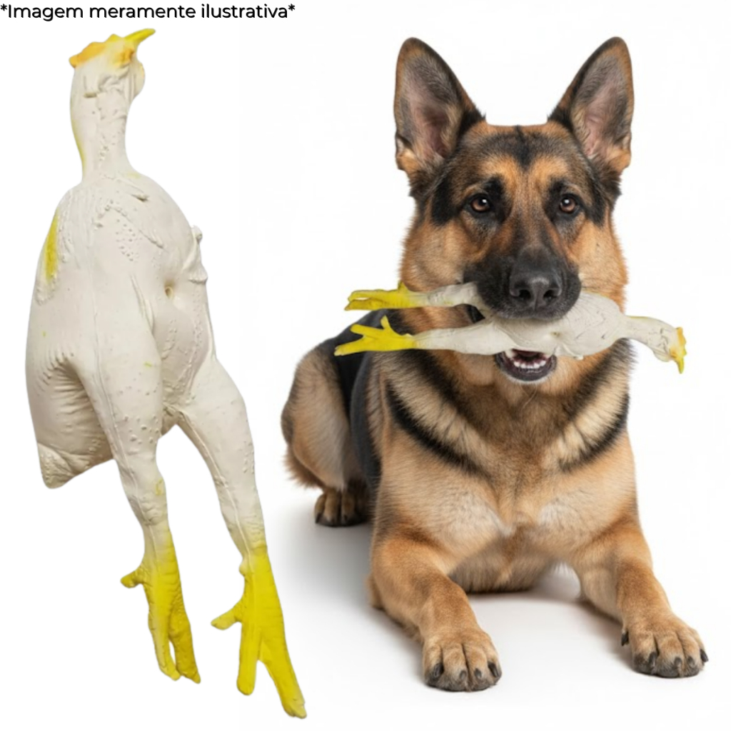 Mordedor Franguinho de Látex Textoy com Som Apito para Cães e Gatos Brincadeira Segura em Oferta na Shopee