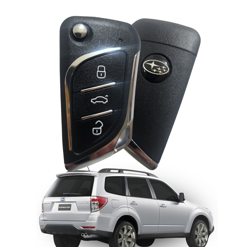 Chave Canivete Subaru Forester Completa placa e chip pronta para codificar