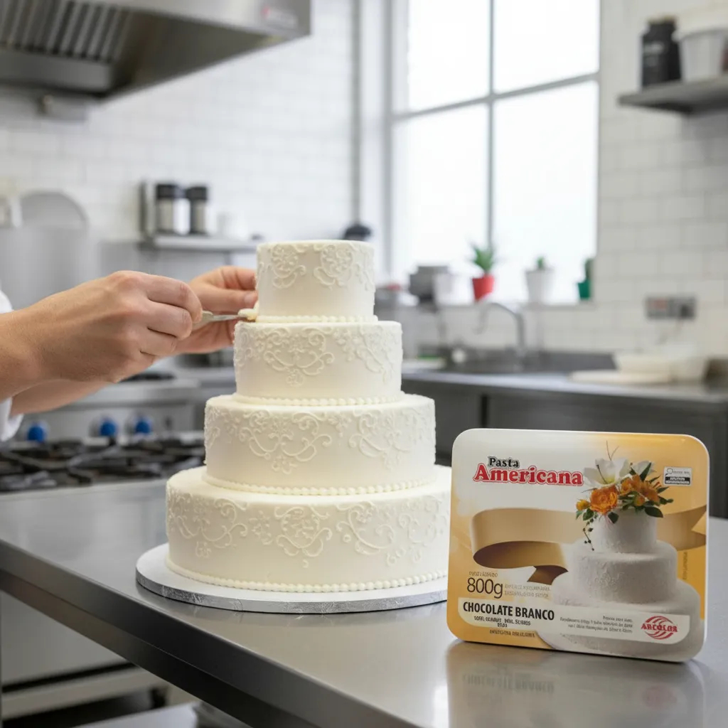Pasta Americana Chocolate Branco 800g Arcolor Confeitaria Profissional em Oferta na Shopee