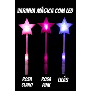 Varinha Mágica Infantil Princesa Rosa – Brinquedo Princesa Fada 30cm, Luz e Diversão em Oferta na Shopee