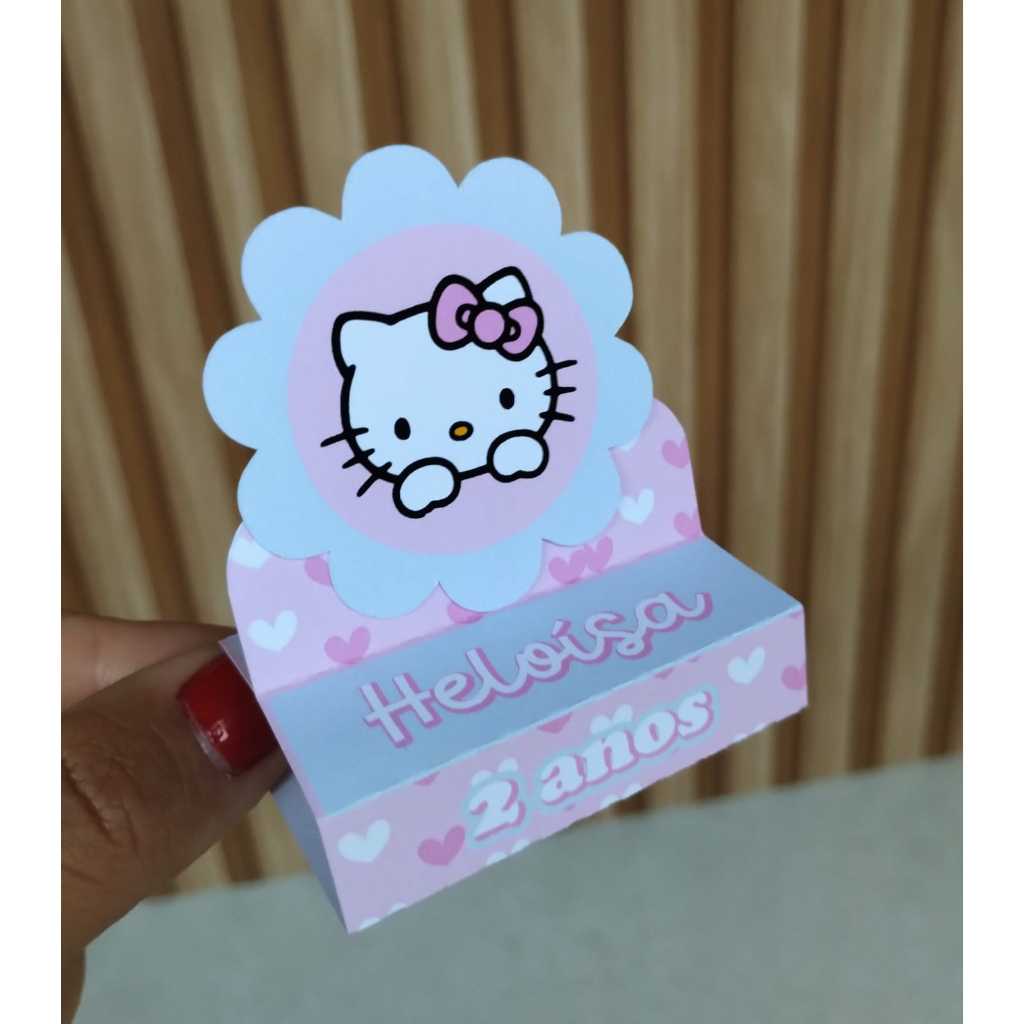 Porta Bis Duplo personalizado Hello Kit l Lembrancinha Personalizadas l Aniversário Infantil l Mimos Festa Infantil